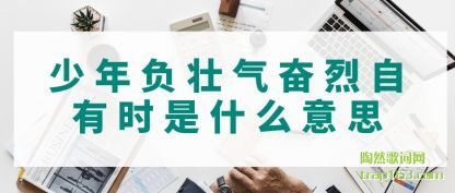 少年负壮气奋烈自有时是什么意思