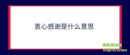 ���ĸ�(gan)л��ʲô��˼(si)